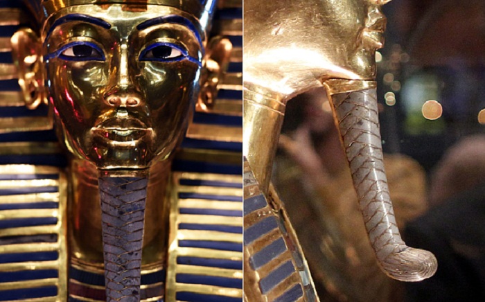 King Tutankhamun mask back on display after botched epoxy fix